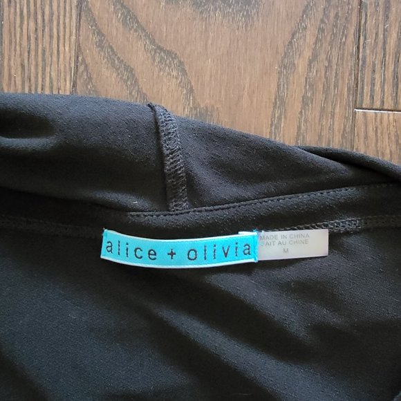 Black Alice + Olivia Dress with attached Shawl - M - Picture 4 of 4